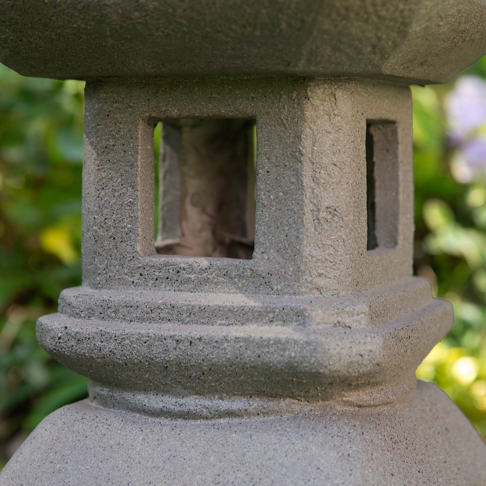 Glitzhome® 24" MGO Faux Concrete Pagoda Garden Statue